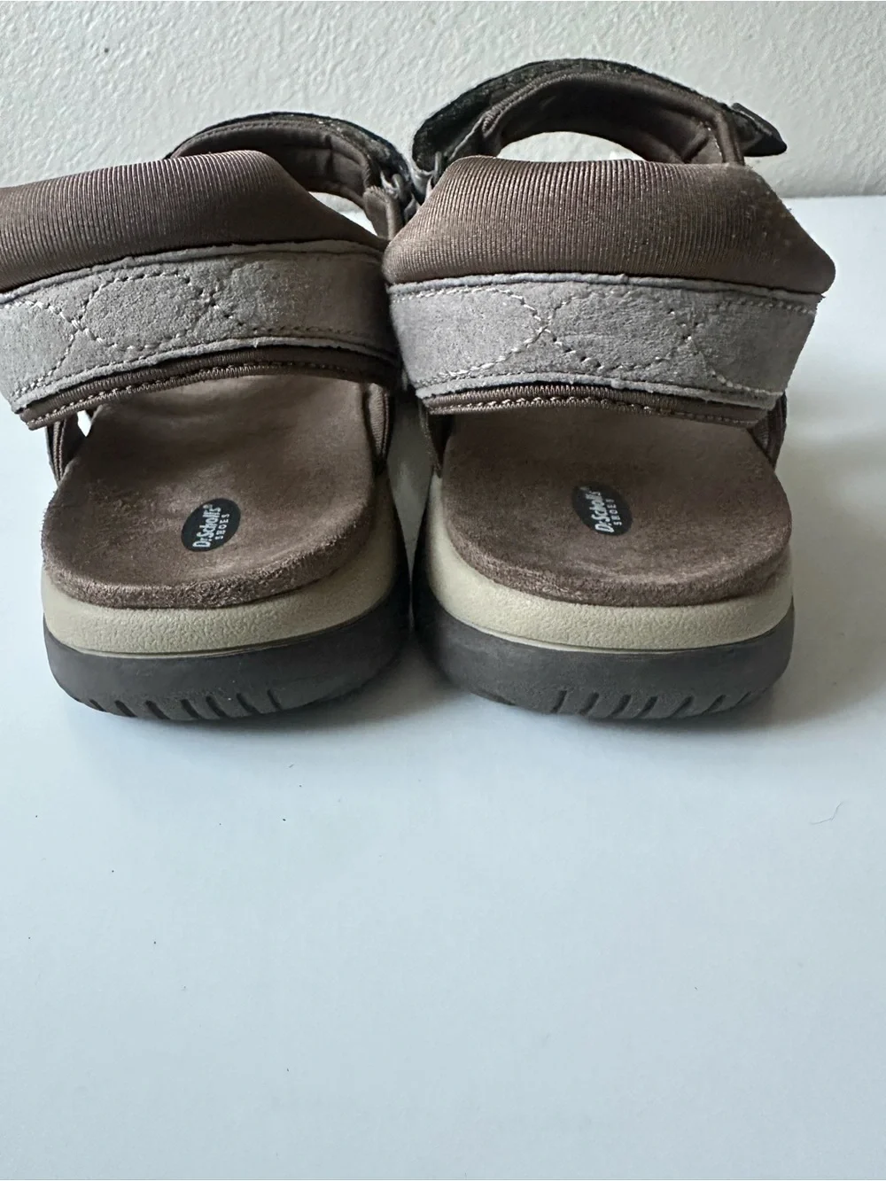 Dr. Scholl's Light Taupe Suede Adjustable Women's Sandals